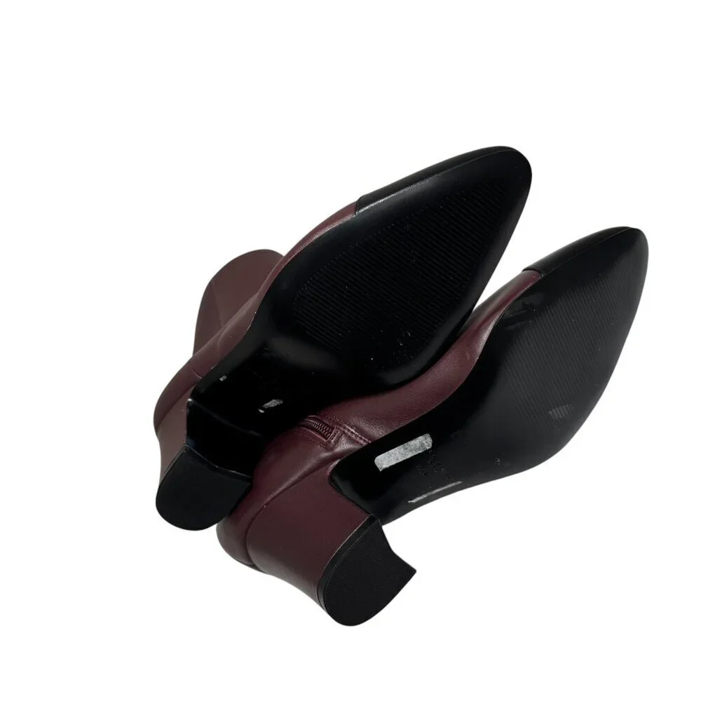 Marc Fisher Ltd‎ Aleea Cap Toe Bootie Women's Cordovan/Black size 8.5 NEW